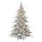 7ft. Pre-Lit Flocked Utah Fir Slim Artificial Christmas Tree, Color Select LED Lights